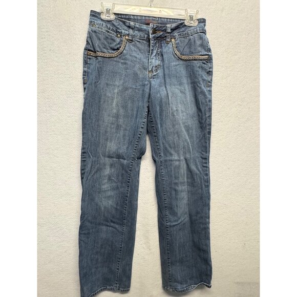 Worn Brand Womens Worn Bootcut Denim Jeans Size 8 Blue Medium Wash Cotton Blend - Picture 1 of 11